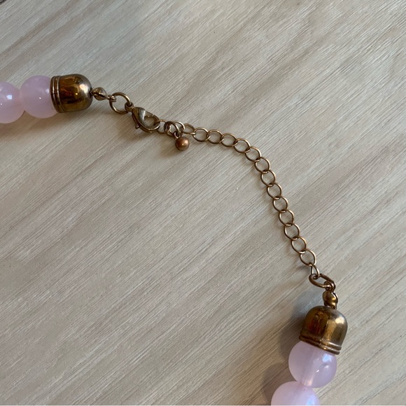 Rose Quartz (faux) Statement Necklace - Picture 4 of 7
